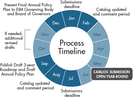 Annual policy initiatives process graphic